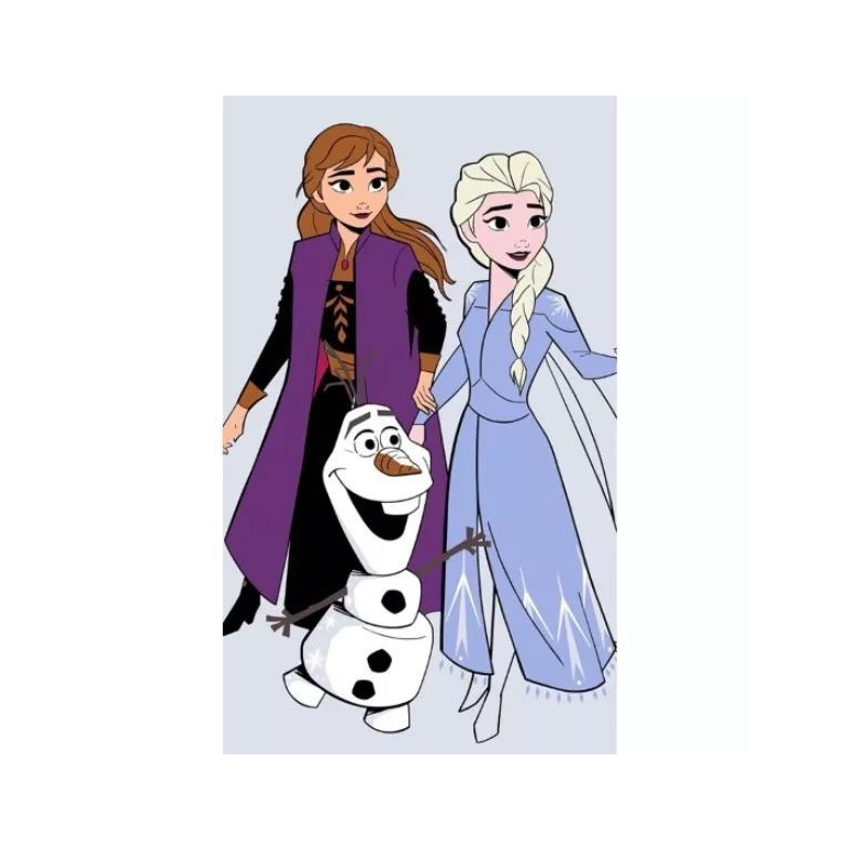 Jégvarázs Elza, Anna és Olaf kéztörlő törülköző - 30 x 50 cm (R)