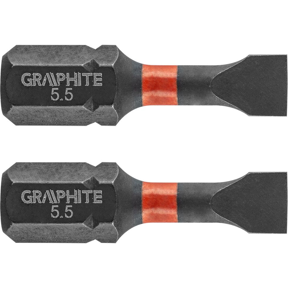 GRAPHITE 56H510 Torziós Ütvecsavarozó Bit SL5.5X25mm, 2db (56H510)