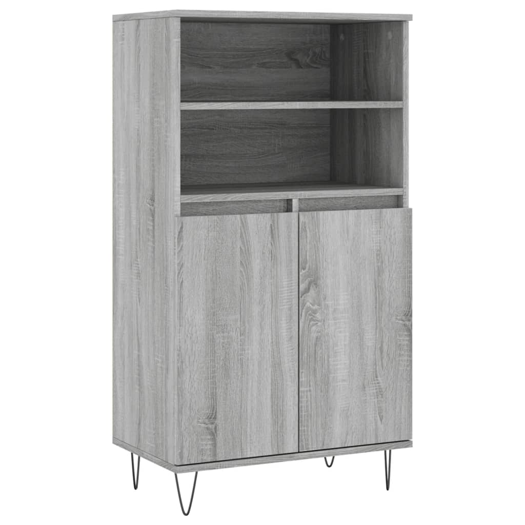 szürke sonoma szerelt fa magasszekrény 60 x 36 x 110 cm (831490)