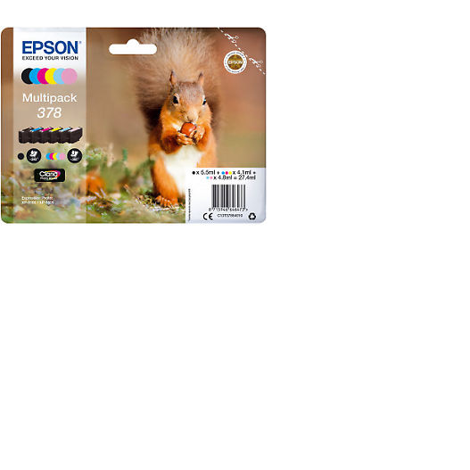 Epson Squirrel C13T37884020 cartuccia d'inchiostro 1 pz Originale Resa standard Nero, Ciano, Ciano chiaro, Magenta, Magenta chiaro, Giallo