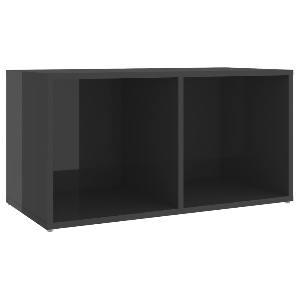 magasfényű szürke forgácslap TV-szekrény 72 x 35 x 36,5 cm (805533)