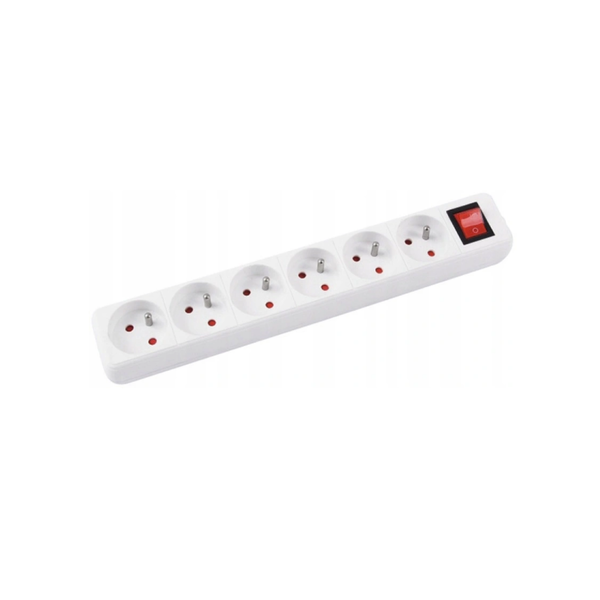 Listwa zasilająca Office Products przeciwprzepięciowa 6 gniazd 3 m biała (13116341-14)