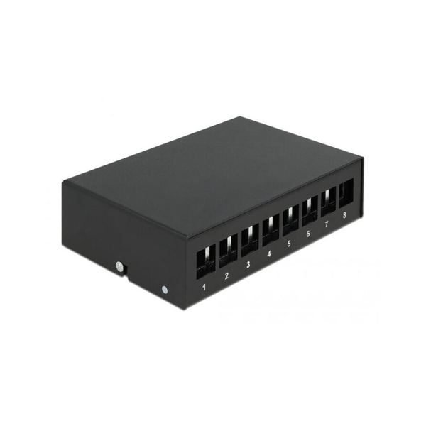 DELOCK Keystone Patchpanel 8 Port schwarz