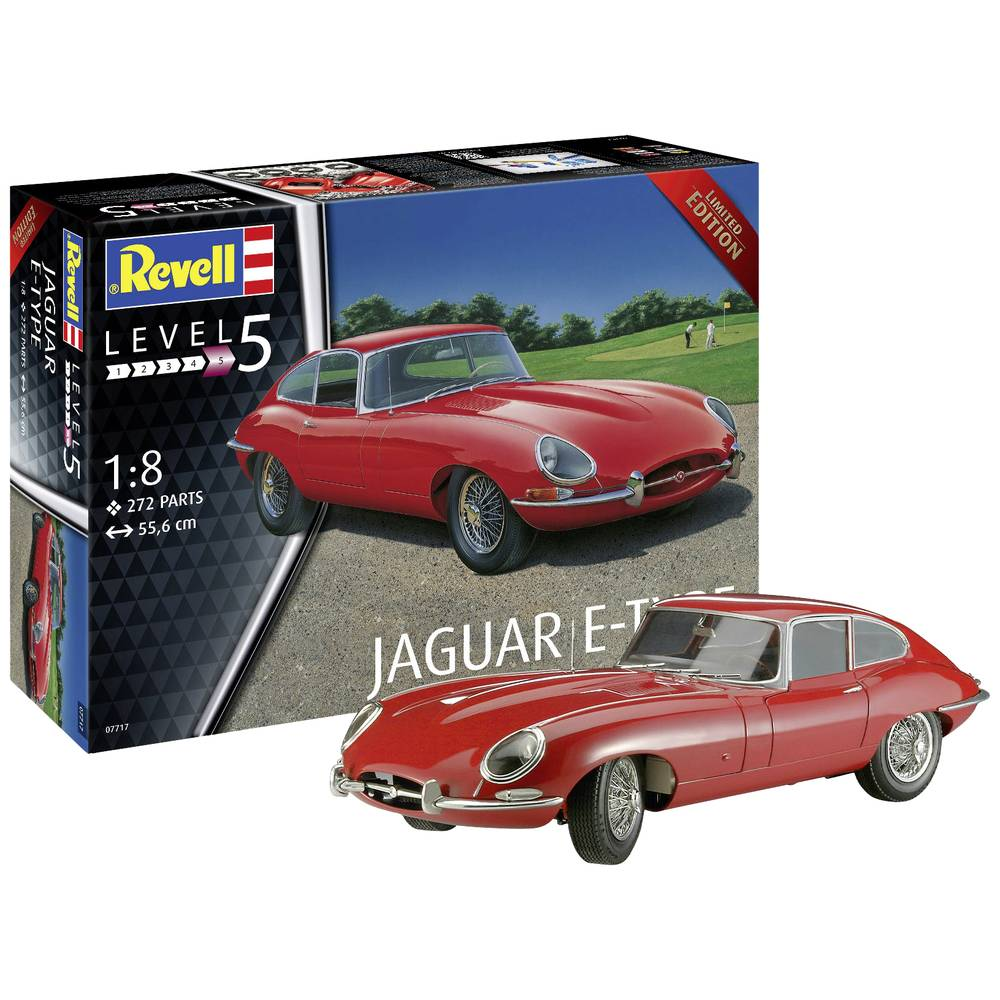 Revell 07717 Jaguar E Type autó műanyag makett 1:8 (07717)