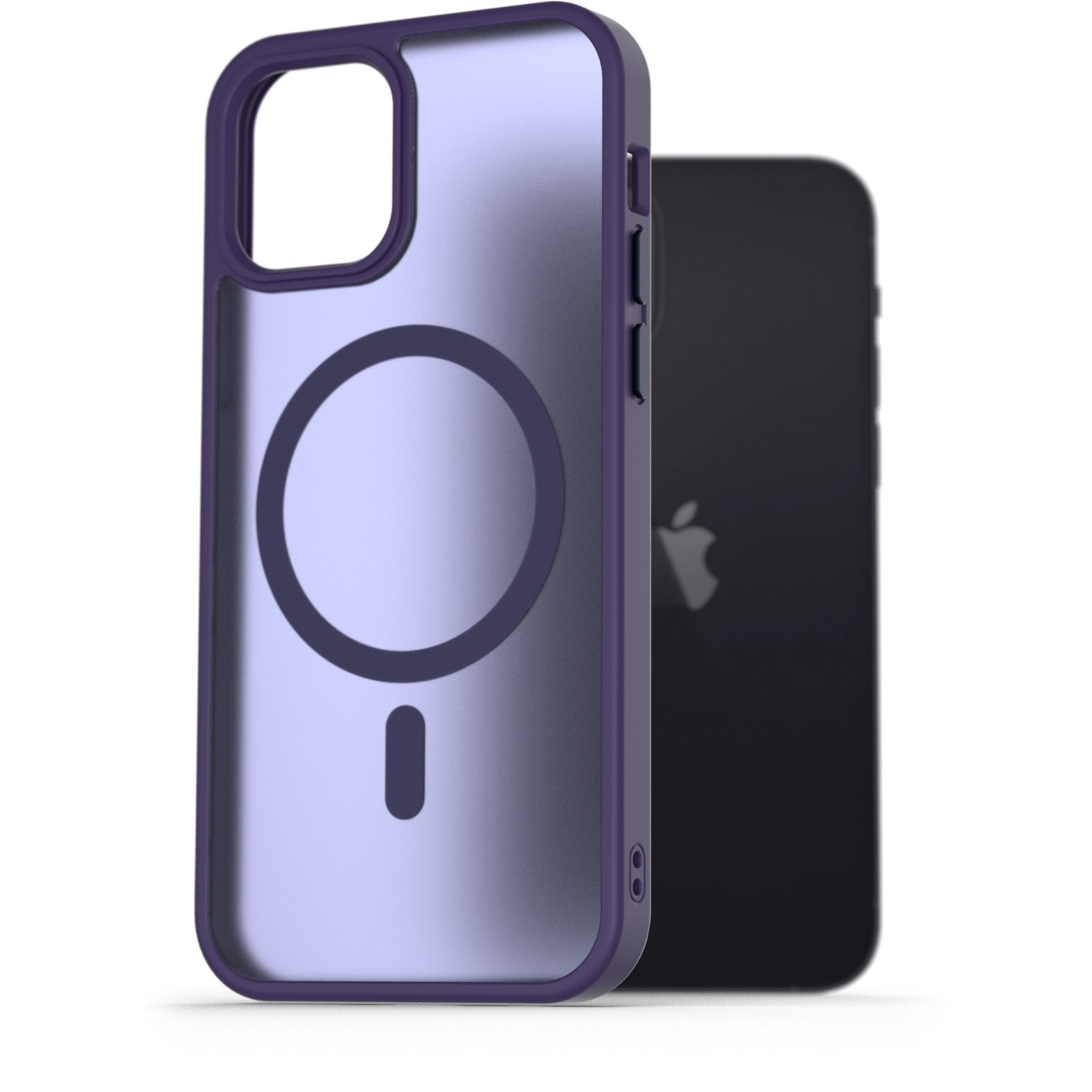 AlzaGuard Matte Case Compatible with Magsafe iPhone 12 / 12 Pro sötétlila tok (AGD-PCMM67DU)