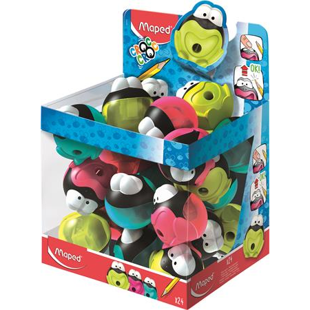 Maped Croc Croc Egylyukú tartályos hegyező display - Vegyes színek (017711)