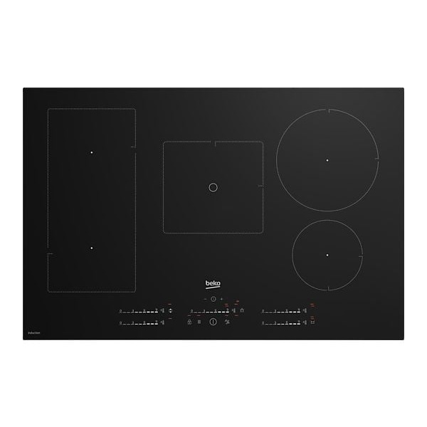 Beko HII85770UFT Sort Indbygget 80 cm Zone induktionskogeplade 5 zone(s)