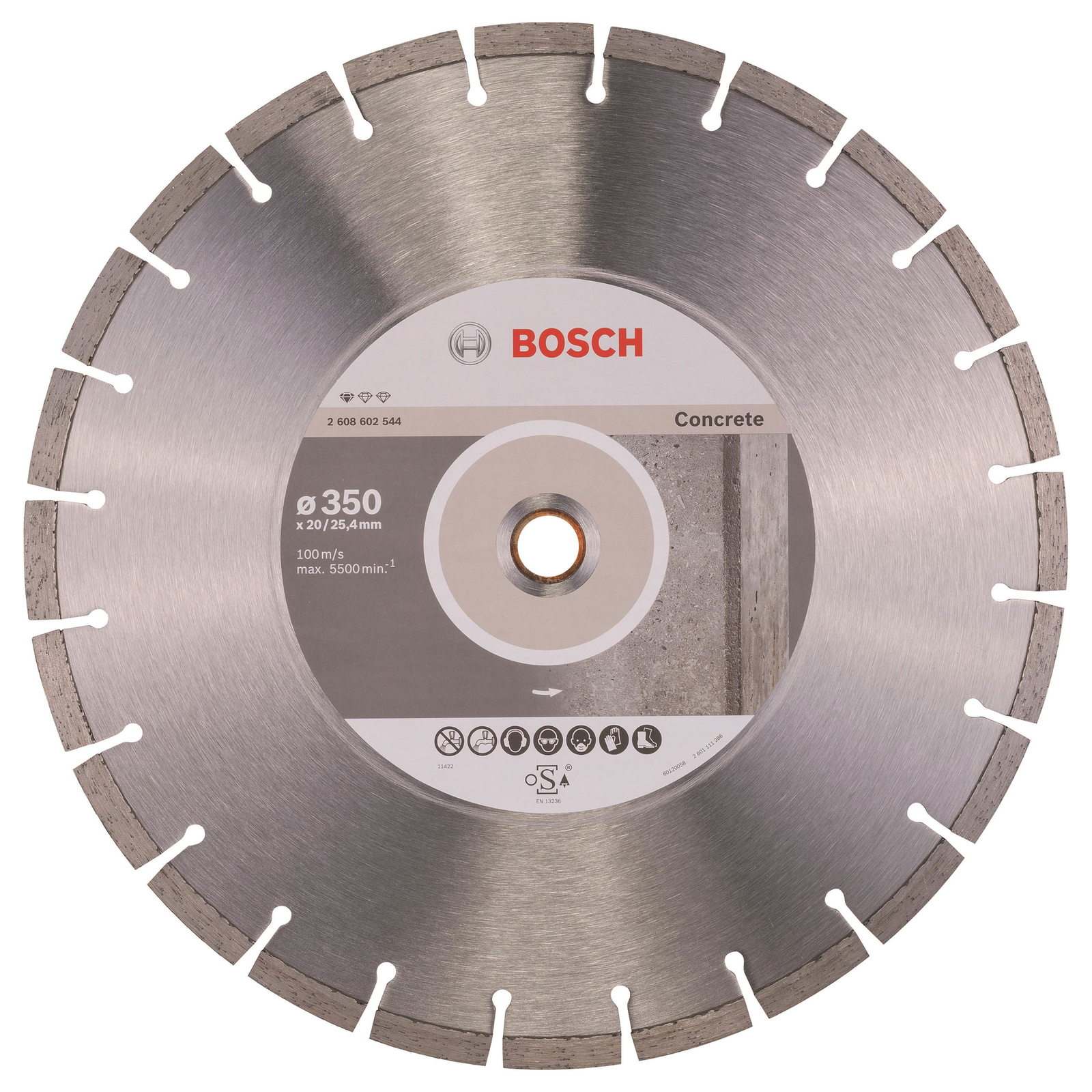 BOSCH 2608602544 Gyémánt vágótárcsa Standard for Concrete 350 x 20/25,40 x 2,8 x 10 mm (2.608.602.544)