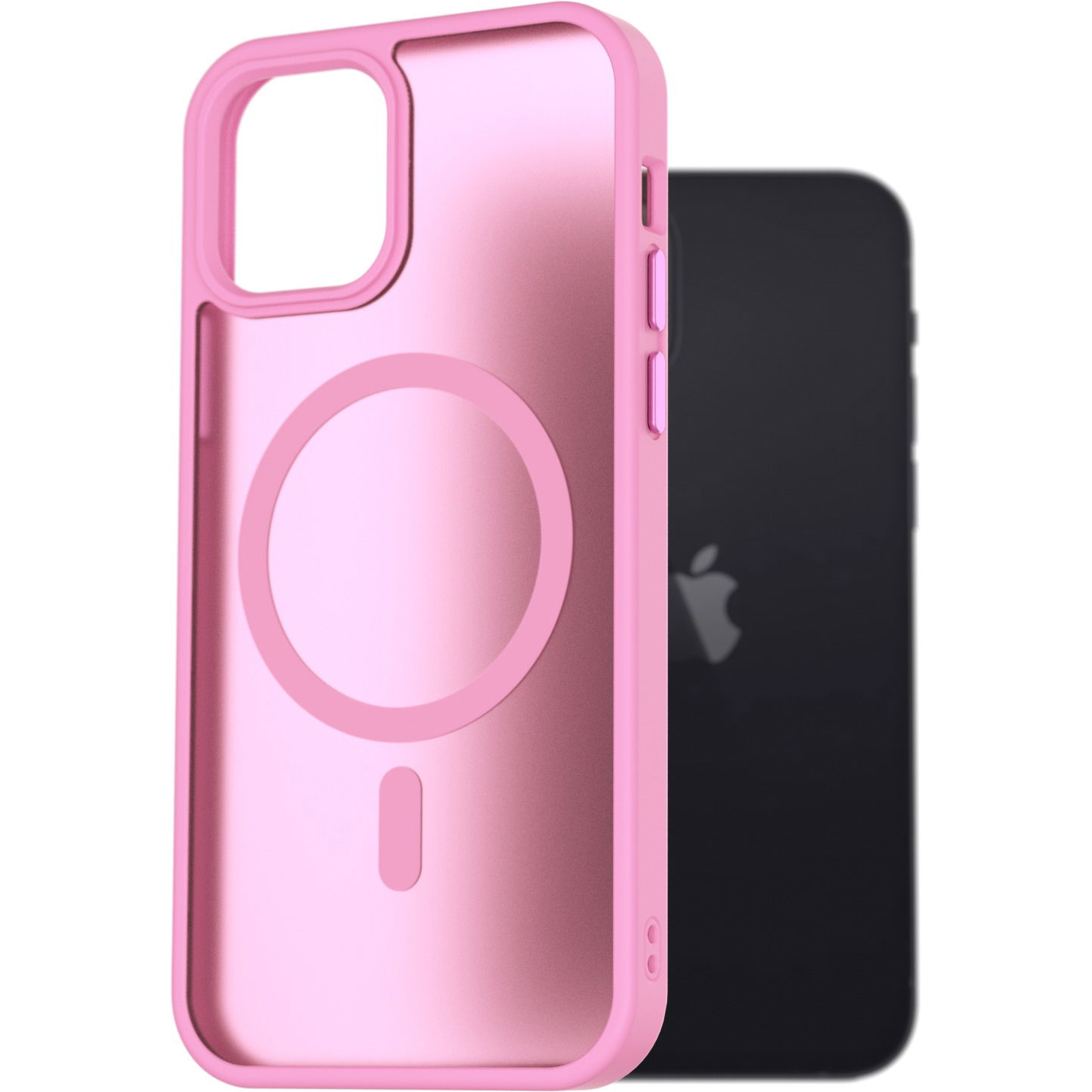 AlzaGuard Matte Case Compatible with Magsafe iPhone 12 / 12 Pro levendula-rózsaszín tok (AGD-PCMM67LP)
