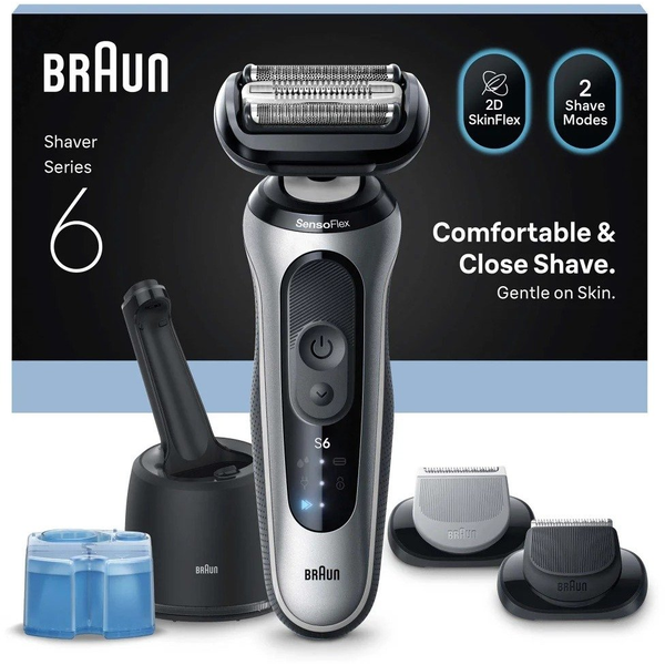 Braun Series 6 62-S7650cc Rasoio Trimmer Argento