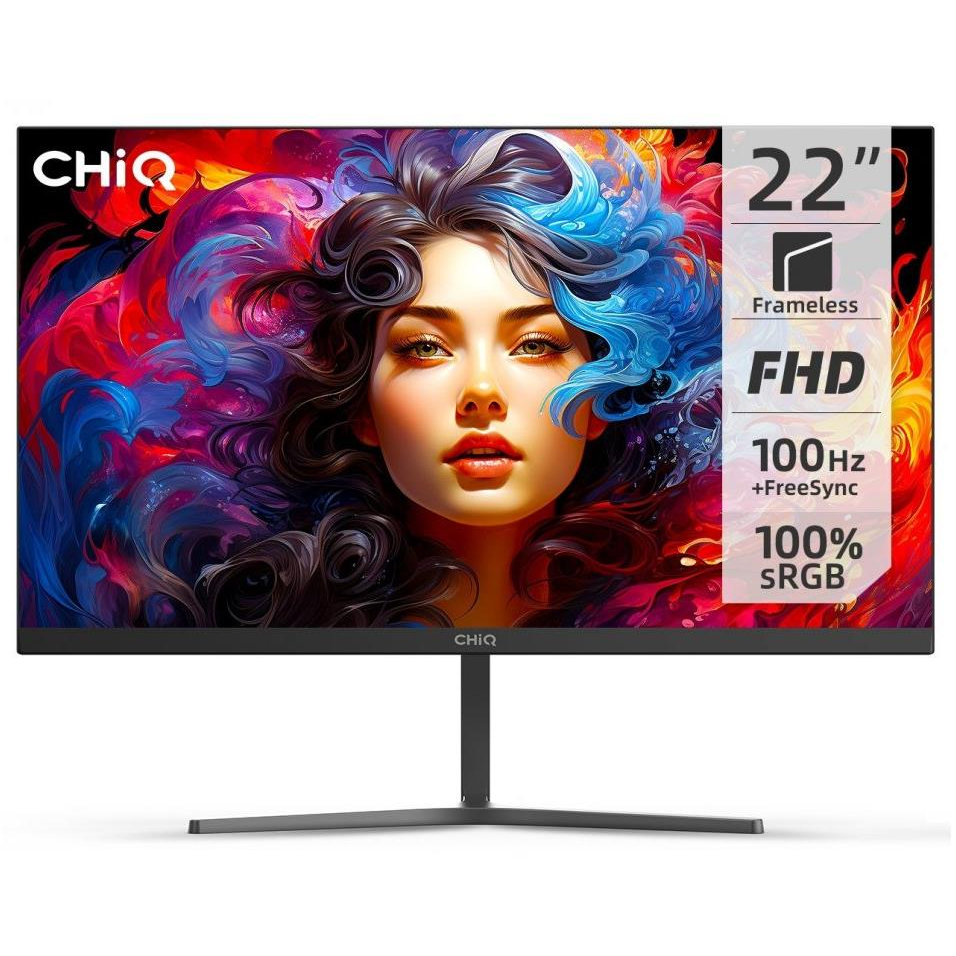 CHiQ 22F650 Monitor 22" Full HD VA 100Hz Fekete (22F650)