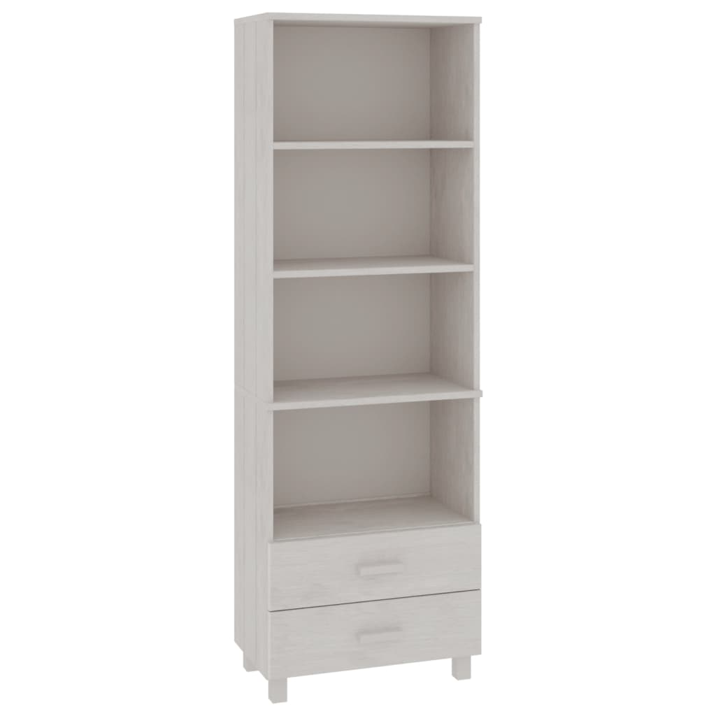HAMAR fehér tömör fenyőfa tálalószekrény 60 x 35 x 180 cm (340489)