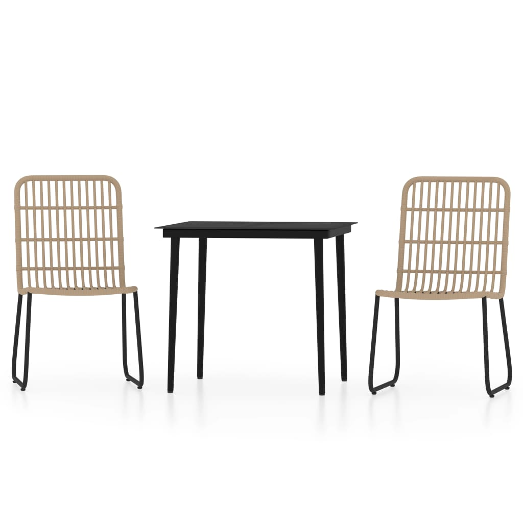 3 részes tölgy színű kerti étkezőgarnitúra (3099173)