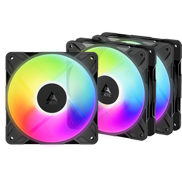 ARCTIC Freezer P12 Pro Reverse A-RGB - 3 Pack Computerkabinet Ventilator 12 cm Sort 3 stk