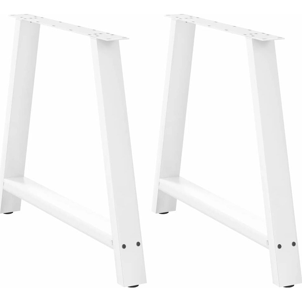 2 db fehér acél dohányzóasztal lábak A-alakú 100x(72-73) cm (4012865)