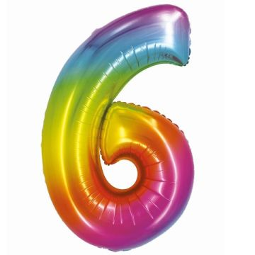 Godan Szivárvány színű, számos fólia lufi, 76 cm - 6 (CH-STC6) (CH-STC6)