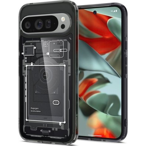 Google Pixel 9 Pro Xl Spigen Ultra Hybrid Zero One Műanyag Telefonvédő Ütésállóság, Légpárnás Keret, Fekete (8809971226615-ACS07722)