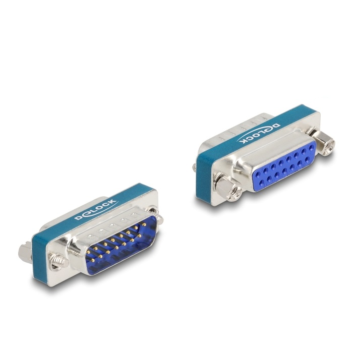 Delock RF/EMI interferencia elnyomó szűrő D-Sub 15 tűs apa anya aluláteresztő induktívval (66545) (66545)