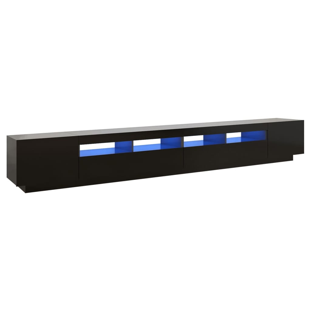 fekete TV-szekrény LED-lámpákkal 300 x 35 x 40 cm (3081925)