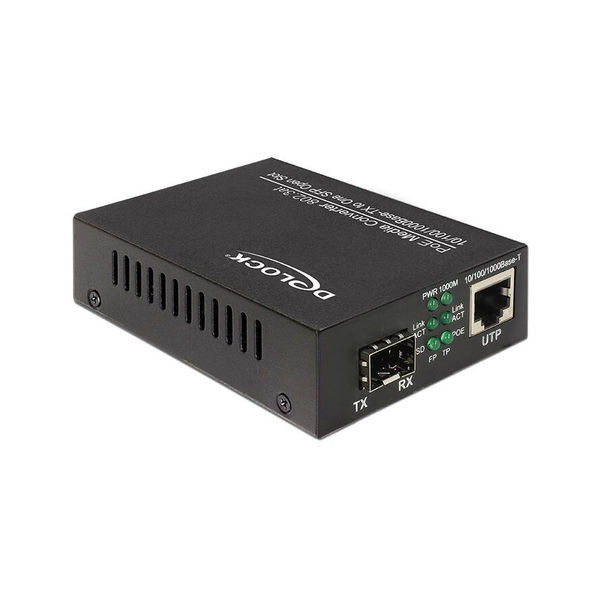 DELOCK Medienkonverter PoE+ 1000Base-T -> SFP