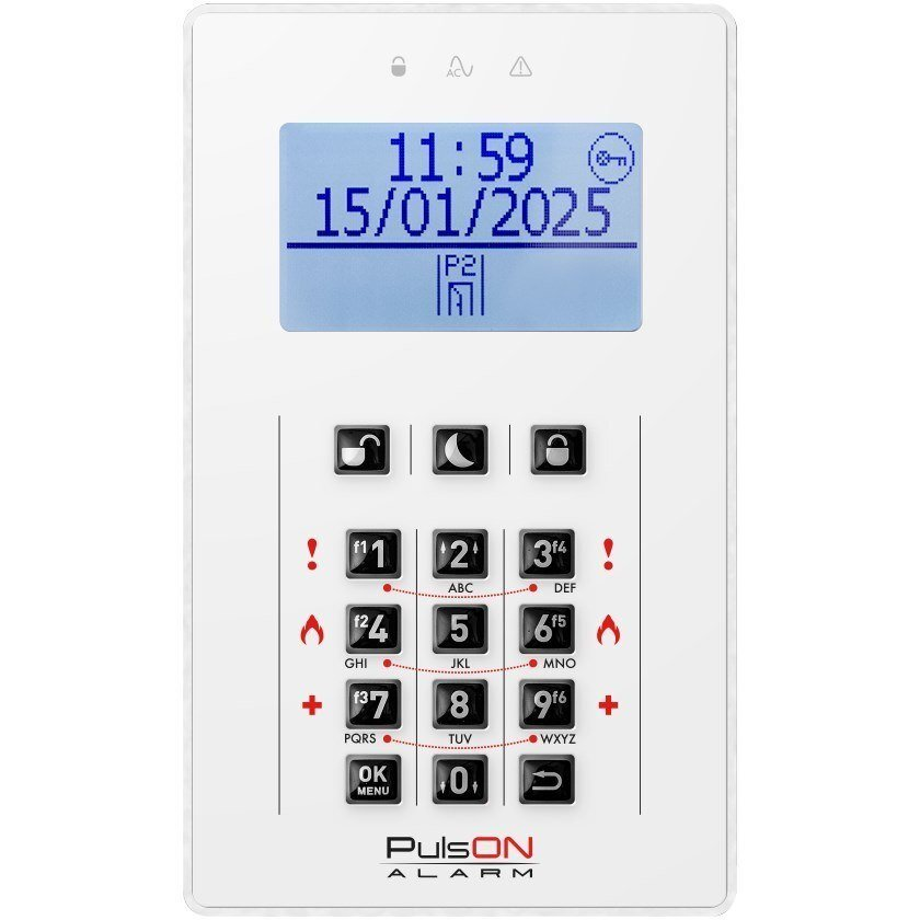 Клавиатура BCS PULSON LCD/C WH — 11384, бяла