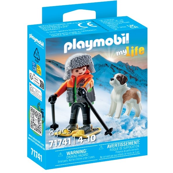 Playmobil 71741 Hótalpas túrázó bernáthegyi kutyával (4008789717412)