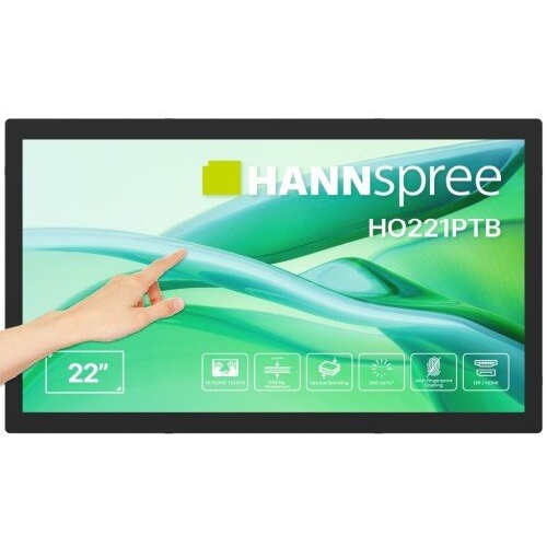 Hannspree HO221PTB skilte display Digital fladpaneldisplay 54,5 cm (21.4") LCD 600 cd/m² Fuld HD Sort Berøringsskærm