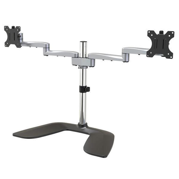 StarTech.com ARMDUALSS skærmbeslag og -stativer 81,3 cm (32") Sort, Sølv Skrivebord