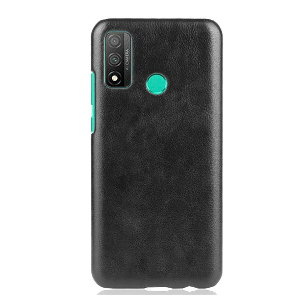 Műanyag telefonvédő (bőr hatású) FEKETE [Huawei P Smart (2020)] (5996591018652)