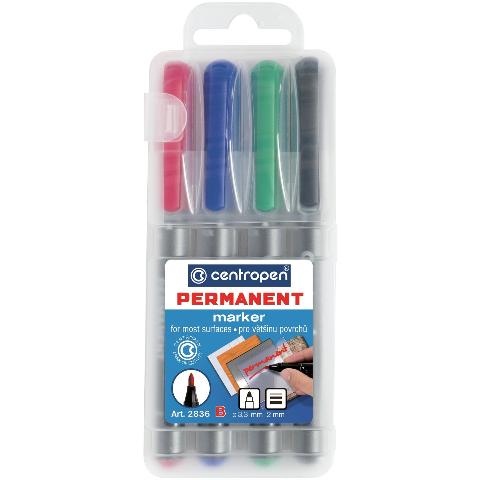 Centropen 2836 Tartós marker 4 db (8595013600818)