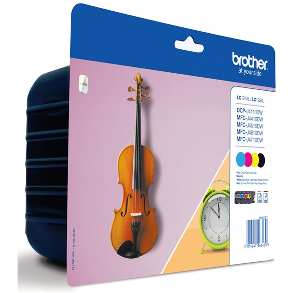 Brother LC127XLVALBP глава и патрон за мастиленоструен принтер 4 броя Оригинал Черен, Синьо-зелен, Пурпурен, Жълт