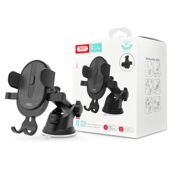 Стойка за телефон за автомобил Autoexpress, Гравитационен, За вентилационната решетка