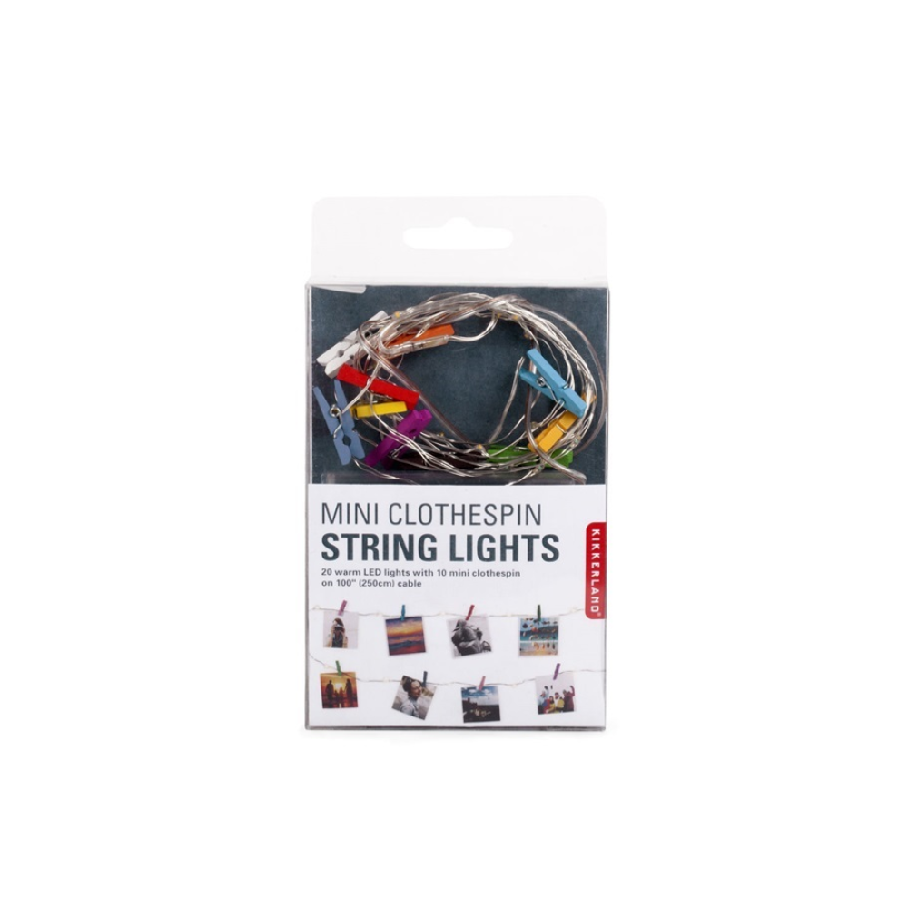 Kikkerland LT17-EU Fényképtartó LED fényfüzér 10 darab mini csipesszel (LT17-EU)