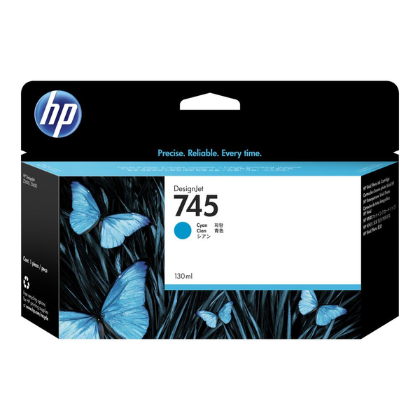 HP 745 130-ml DesignJet Cyan Ink Cartridge cartușe cu cerneală 1 buc. Original Productivitate Standard