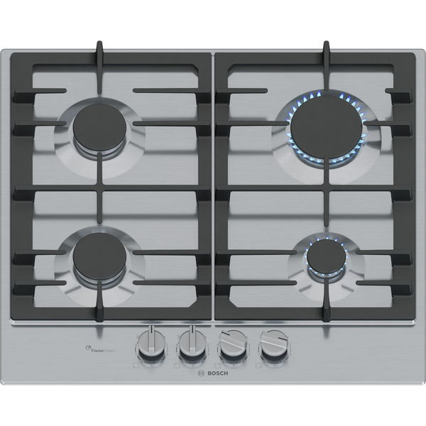Bosch Serie 6 PCP6A5I90 kogeplade Rustfrit stål Indbygget 58 cm Gaskomfur 4 zone(s)