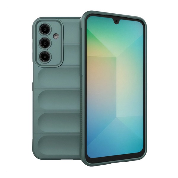 Szilikon telefonvédő (ütésállóság, kameravédő, 3D) SÖTÉTZÖLD Samsung Galaxy A56 5G (SM-A566) "Gigapack csomagolás" (GP-166412)