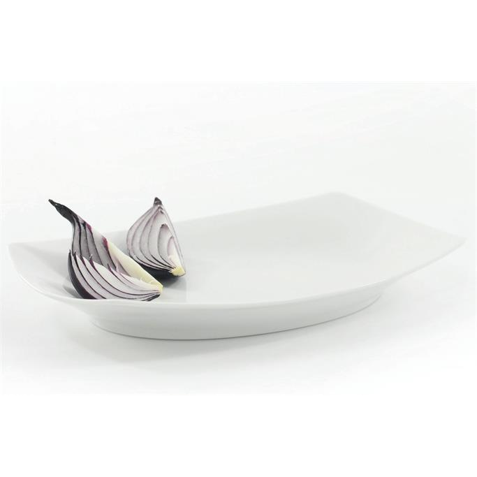 Rotberg 1211QFE005 Quadrate Süteményes- kínálótál: négyszögletes 33 cm - Fehér (1211QFE005)