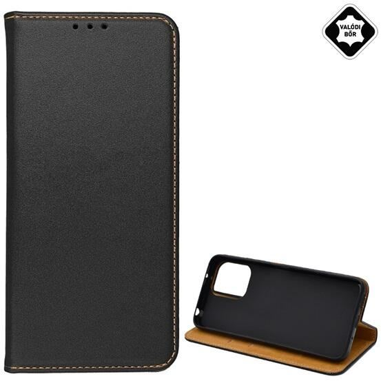 Gigapack Xiaomi Redmi 12 valódi bőr fliptok fekete (GP-148454) (GP-148454)