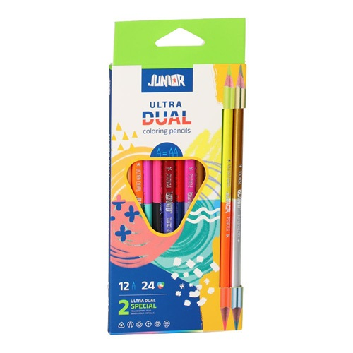 Junior Színes ceruza  Ultra dual háromszög alakú, 12 darabos (130215)