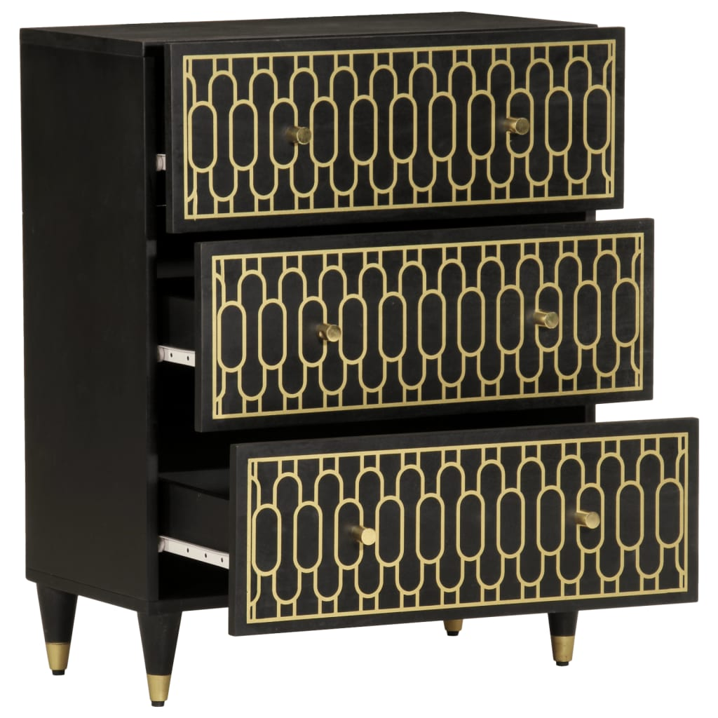 tömör mangófa tálalószekrény 60 x 33 x 75 cm (358323)