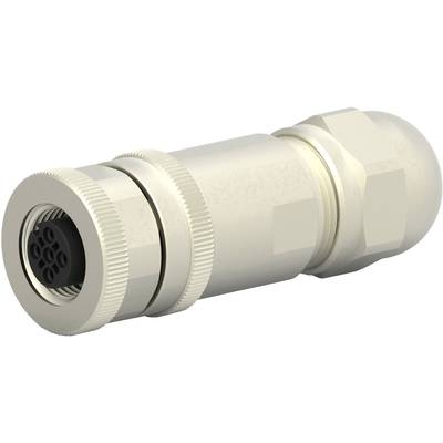 TE Connectivity T4110012021-000 Érzékelő-/működtető összekötő, konfekcionálatlan M12 Alj, egyenes Pólusszám: 2 1 db (T4110012021-000)