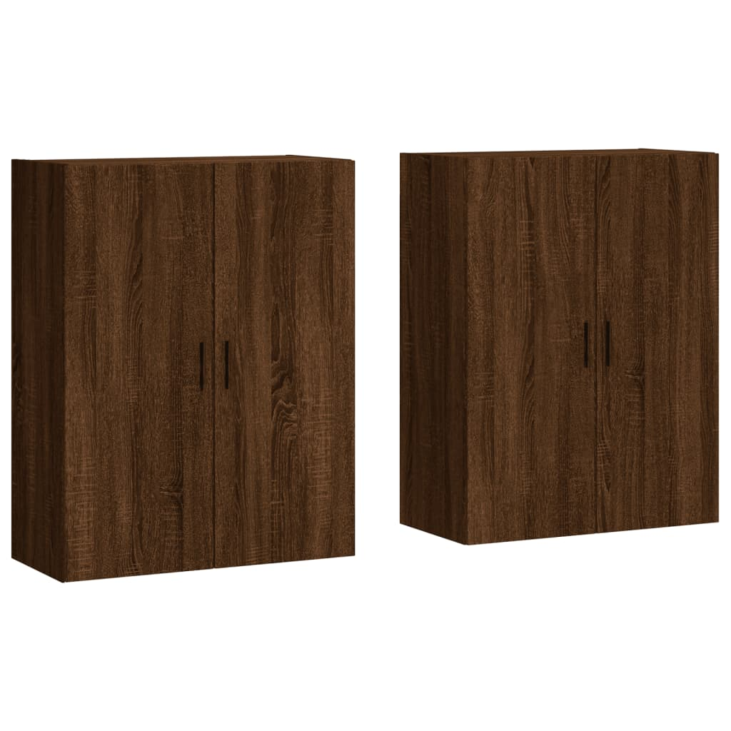 2 db barna tölgyszínű faliszekrény 69,5 x 34 x 90 cm (3195642)