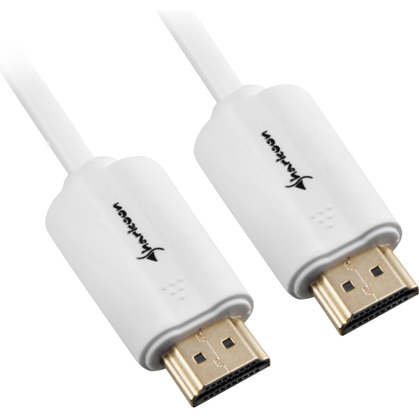 Sharkoon 1m, 2xHDMI HDMI kábel HDMI A-típus (Standard) Fehér