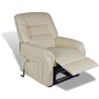 bézsszínű dönthető műbőr TV-fotel