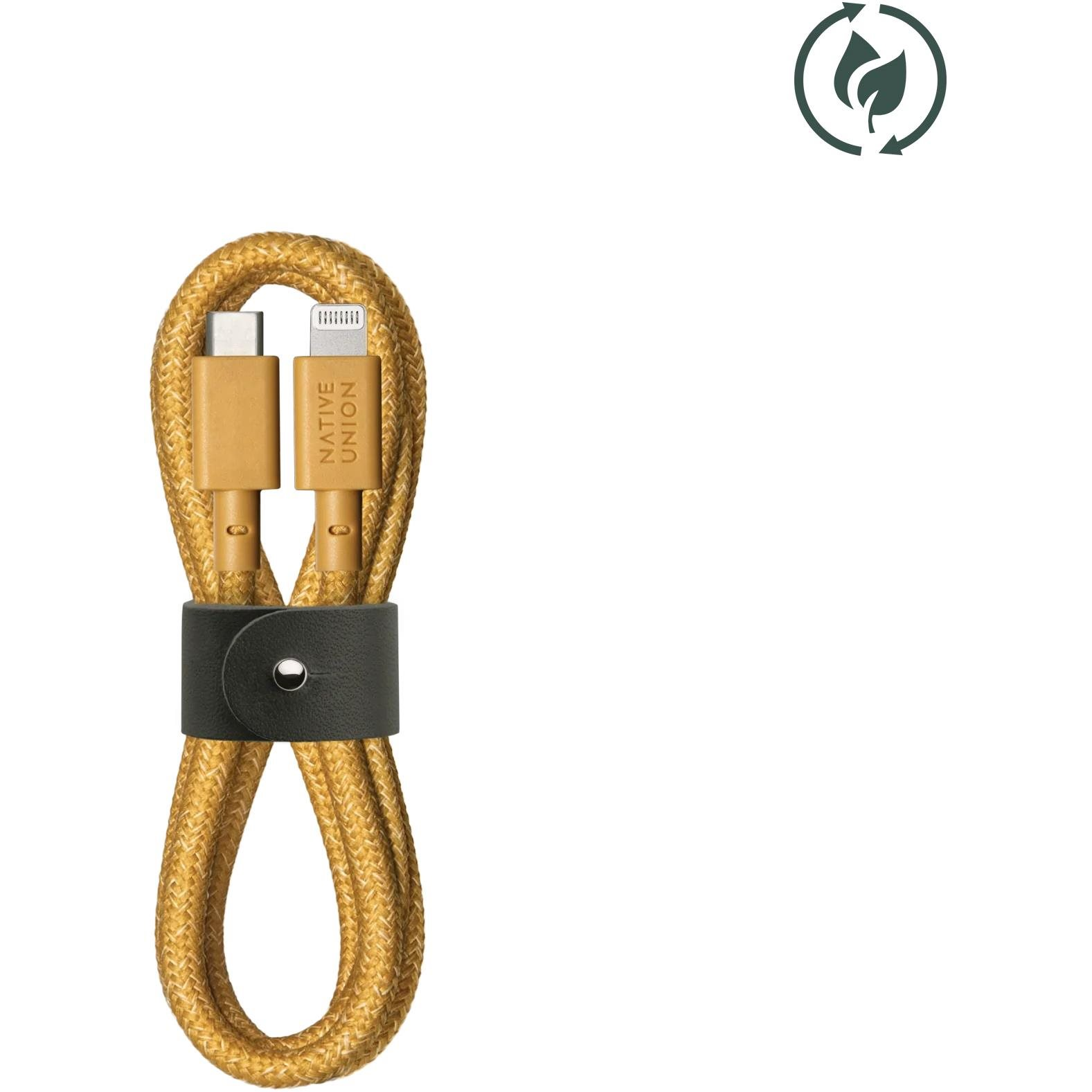 Native Union Belt Cable (USB-C to Lightning) - 1,2m, Kraft (BELT-CL-KFT-2-NP)