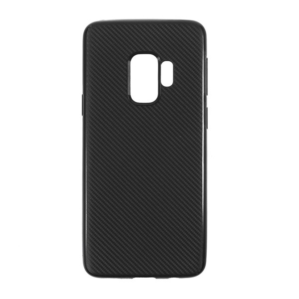 Szilikon telefonvédő (karbon minta) FEKETE [Samsung Galaxy S9 (SM-G960)] (5996457744725)