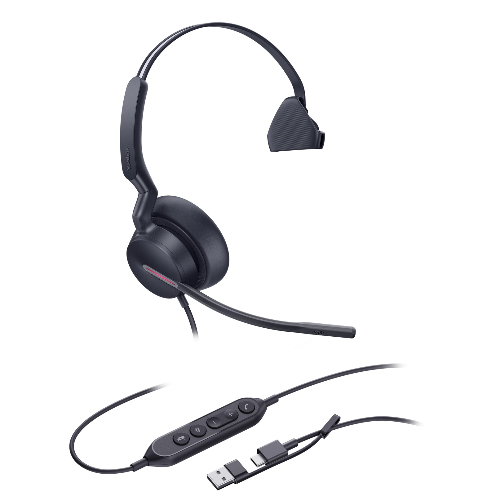 Слушалки Yealink UH46 Mono — 1308242, черни