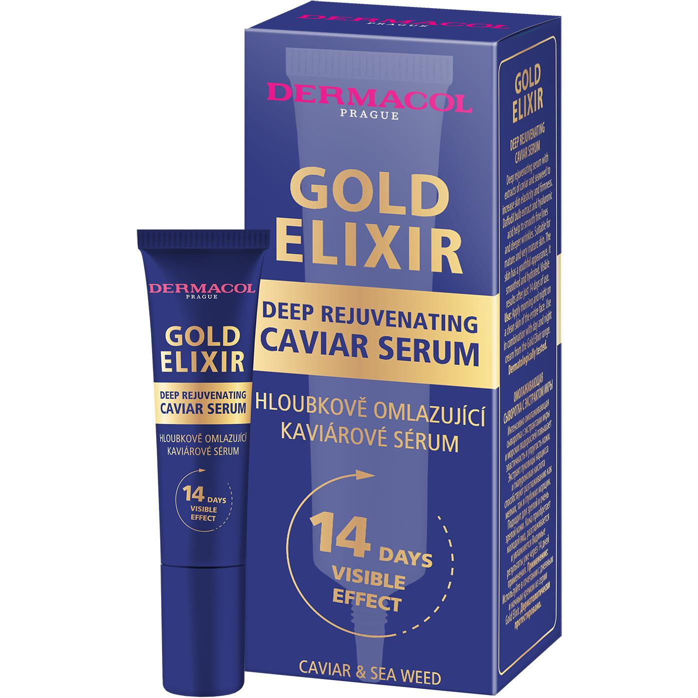 DERMACOL Gold Elixir Fiatalító kaviáros szérum, 12 ml (8595003135542)