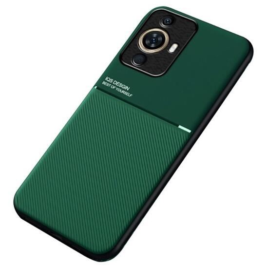 Gigapack Huawei Nova 11 Pro mágneses, bőr hatású, csíkos mintás tok sötétzöld (GP-146886) (GP-146886)
