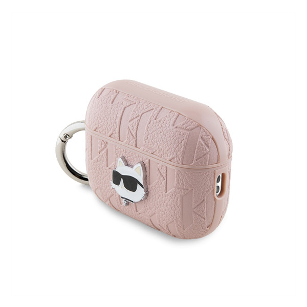 Karl Lagerfeld PU Embossed Choupette Head Apple AirPods Pro 2 tok, rózsaszín (KLAP2PGCHPP)
